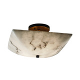 Semi-Flush Mts. Bowl Style by Justice Designs ( 102 | FAL-9695-25-DBRZ-LED2-2000 LumenAria ) 