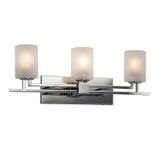 Bathroom Fixtures Three Lights by Justice Designs ( 102 | FSN-8703-10-FRCR-CROM Fusion ) 