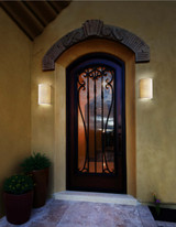 Exterior Wall Mt./Flush by Justice Designs ( 102 | PNA-5542W-WAVE-NCKL Porcelina ) 