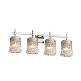 Bathroom Fixtures Four Lights by Justice Designs ( 102 | GLA-8414-16-CLRT-NCKL Veneto Luce ) 