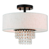 Semi-Flush Mts. Drum Shade by Livex Lighting ( 107 | 51095-92 Carlisle ) 