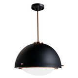 Pendants Metal Shade by Justice Designs ( 102 | FSN-4003-OPAL-MBBR Fusion ) 