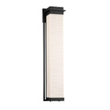 Exterior Wall Mt./Flush by Justice Designs ( 102 | PNA-7546W-WAVE-MBLK Porcelina ) 
