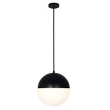 Pendants Metal Shade by Justice Designs ( 102 | FSN-4152-OPAL-MBLK Fusion ) 