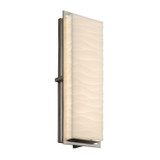 Exterior Wall Mt./Flush by Justice Designs ( 102 | PNA-7564W-WAVE-NCKL Porcelina ) 
