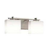 Bathroom Fixtures Two Lights by Justice Designs ( 102 | FSN-8442-55-OPAL-NCKL Fusion ) 