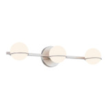 Bathroom Fixtures Three Lights by Justice Designs ( 102 | FSN-4163-OPAL-NCKL Textile ) 