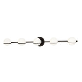 Bathroom Fixtures Five+Lights by Justice Designs ( 102 | FSN-4165-OPAL-MBLK Fusion ) 