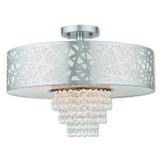 Semi-Flush Mts. Drum Shade by Livex Lighting ( 107 | 40764-05 Allendale ) 