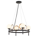 Mid. Chandeliers Glass Up by Justice Designs ( 102 | FSN-4225-OPAL-MBBR Fusion ) 