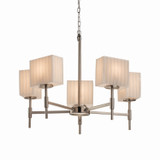 Mid. Chandeliers Glass Up by Justice Designs ( 102 | PNA-8410-55-WFAL-NCKL Porcelina ) 