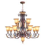 Large Chandeliers Glass Shade by Livex Lighting ( 107 | 8559-63 Villa Verona ) 