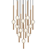 Large Chandeliers Multi-Port/Cascade by Matteo Lighting ( 423 | C68912AG Windchimer ) 