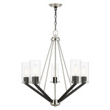 Mid. Chandeliers Glass Up by Livex Lighting ( 107 | 51165-91 Beckett ) 