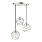 Mini Pendants 3 Light Cluster by Livex Lighting ( 107 | 46593-91 Geometrix ) 