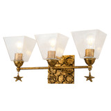Bathroom Fixtures Three Lights by Lucas + McKearn ( 175 | BB1002G-3 Star ) 