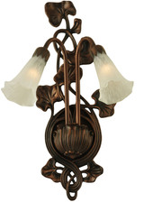 Sconces Double Glass by Meyda Tiffany ( 57 | 11239 White Pond Lily ) 