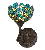 Sconces Single Glass by Meyda Tiffany ( 57 | 263355 Nightfall Wisteria ) 