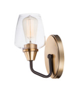 Sconces Single Glass by Maxim ( 16 | 26121CLBZAB Goblet ) 