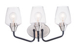 Bathroom Fixtures Three Lights by Maxim ( 16 | 26122CLBKSN Goblet ) 