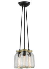 Mini Pendants 3 Light Cluster by Meyda Tiffany ( 57 | 145069 Mason Jar ) 