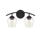 Bathroom Fixtures Two Lights by Meridian ( 446 | M80031MBK Mbath ) 