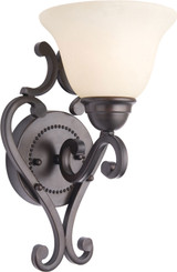 Sconces Single Glass by Maxim ( 16 | 12211FIOI Manor ) 