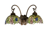 Sconces Double Glass by Meyda Tiffany ( 57 | 18697 Tiffany Honey Locust ) 