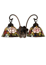 Sconces Double Glass by Meyda Tiffany ( 57 | 18709 Tiffany Rosebush ) 