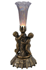 Lamps Table Accent by Meyda Tiffany ( 57 | 12502 Purple Iridescent Pond Lily ) 