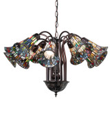 Mid. Chandeliers Glass Down by Meyda Tiffany ( 57 | 17958 Stained Glass Pond Lily ) 