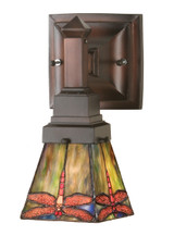 Sconces Single Glass by Meyda Tiffany ( 57 | 48187 Prairie Dragonfly ) 