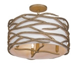 Semi-Flush Mts. Drum Shade by Minka-Lavery ( 7 | 3715-788 Branch Reality ) 