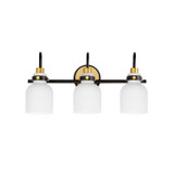 Bathroom Fixtures Three Lights by Maxim ( 16 | 12333WTBKSBR Milk ) 
