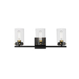 Bathroom Fixtures Three Lights by Maxim ( 16 | 12403CLBKSBR Pinn ) 