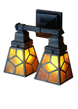 Sconces Double Glass by Meyda Tiffany ( 57 | 27882 Diamond Craftsman ) 