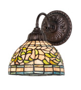 Sconces Single Glass by Meyda Tiffany ( 57 | 250245 Tiffany Turning Leaf ) 