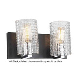 Bathroom Fixtures Two Lights by Maxilite ( 501 | MX 6148-07-2 Haiden ) 