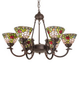 Mid. Chandeliers Glass Up by Meyda Tiffany ( 57 | 72651 Tiffany Rosebush ) 