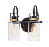 Bathroom Fixtures Two Lights by Maxim ( 16 | 30171CLBZGLD Magnolia ) 