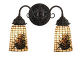 Sconces Double Glass by Meyda Tiffany ( 57 | 74048 Pine Barons ) 