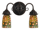 Sconces Double Glass by Meyda Tiffany ( 57 | 74050 Tiffany Acorn ) 