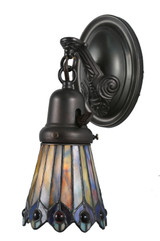 Sconces Single Glass by Meyda Tiffany ( 57 | 106004 Tiffany Jeweled Peacock ) 