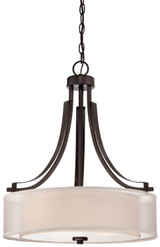 Pendants Drum Shade by Minka-Lavery ( 7 | 4104-172 Parsons Studio ) 