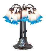 Lamps Table by Meyda Tiffany ( 57 | 273109 Pink/Blue Tiffany Pond Lily ) 