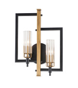 Sconces Double Glass by Maxim ( 16 | 16115CLBKAB Flambeau ) 