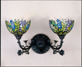 Sconces Double Glass by Meyda Tiffany ( 57 | 27393 Tiffany Honey Locust ) 
