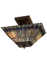 Semi-Flush Mts. Bowl Style by Meyda Tiffany ( 57 | 31191 Tiffany Jeweled Peacock ) 
