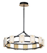 Mid. Chandeliers Glass Down by Maxim ( 16 | 39536CYBKGL Radiant ) 
