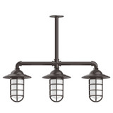 Linear/Island 3 Light Bar by Montclair Light Works ( 518 | MSK052-51-T30-G07 Vaportite ) 